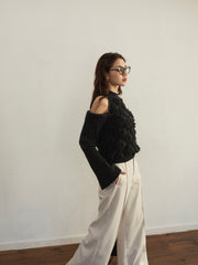 Open shoulder 3Way knit