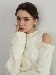 Open shoulder 3Way knit