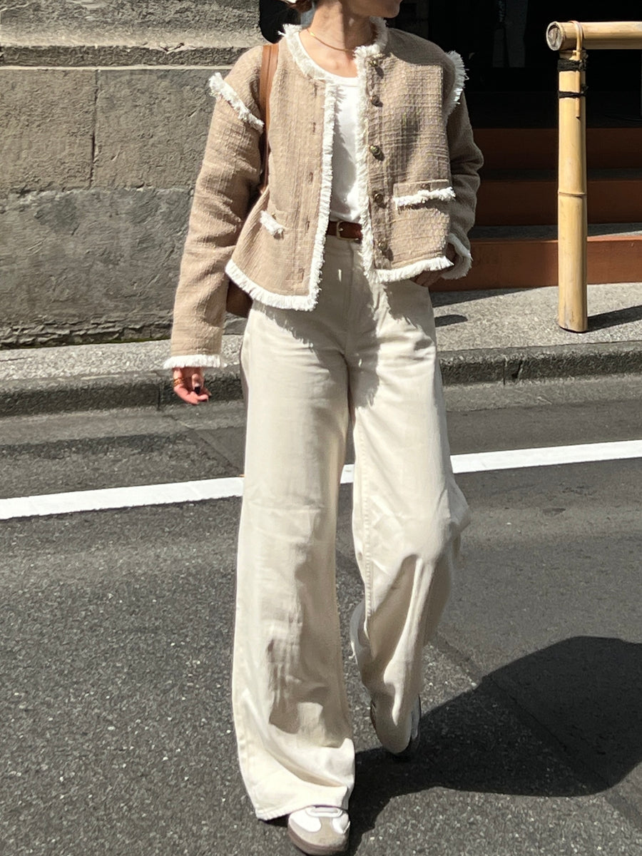 fringe tweed jacket