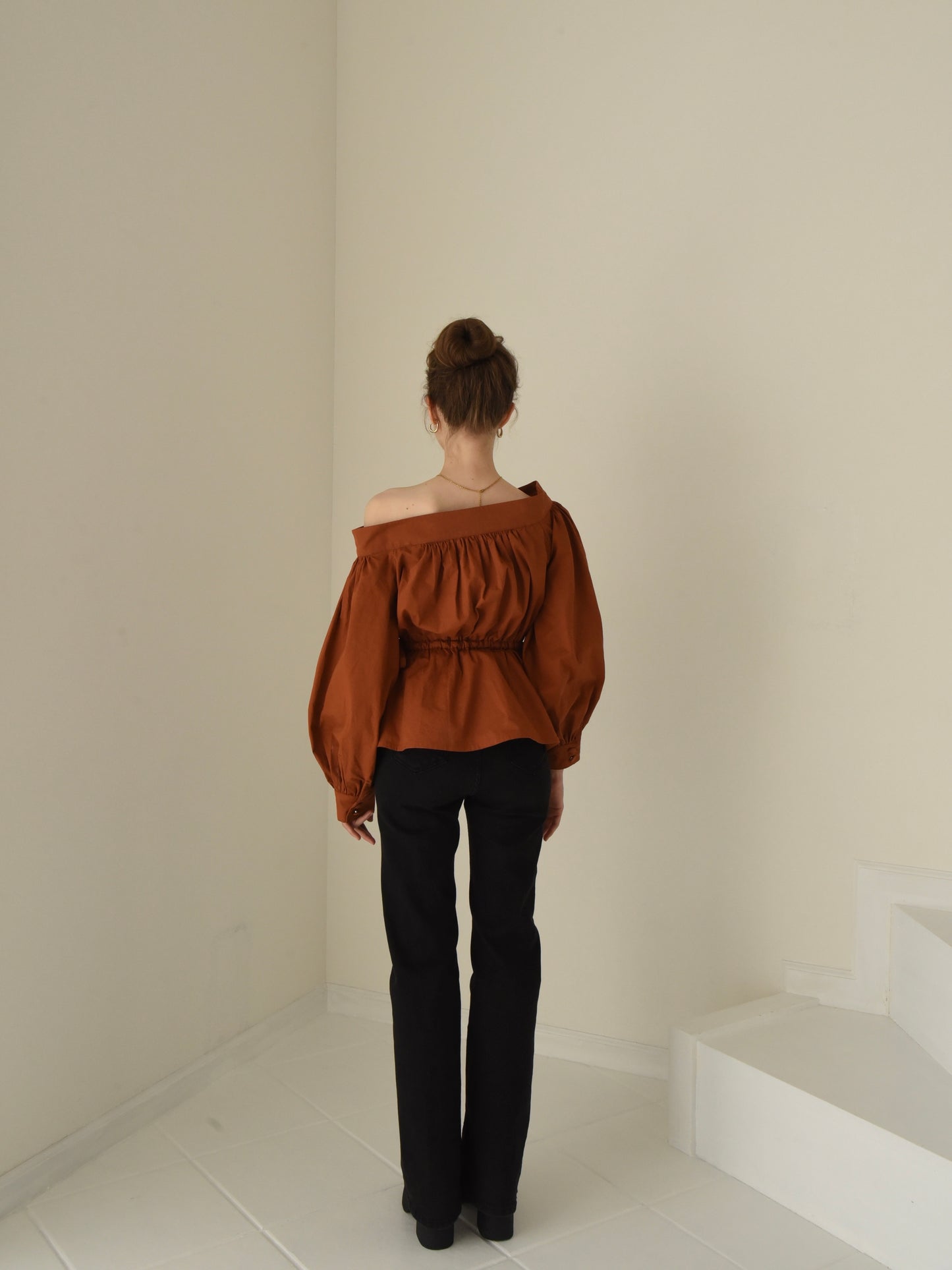 volume one shoulder blouse
