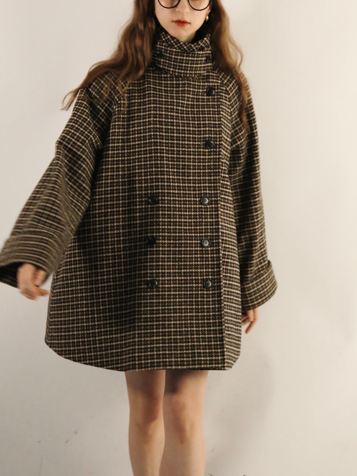 【予約/12月下旬頃発送】big collar double short coat