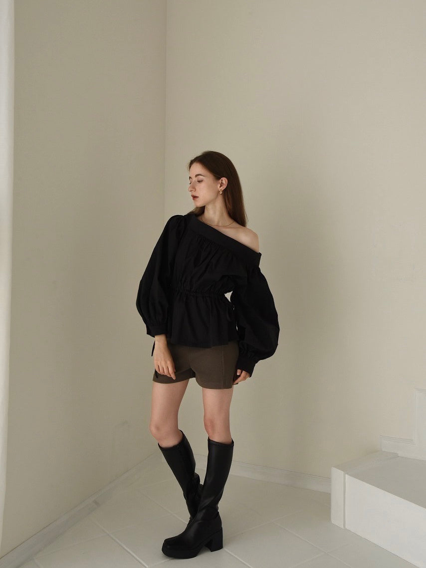 volume one shoulder blouse