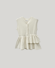 【残りわずか】Asymmetric peplum vest