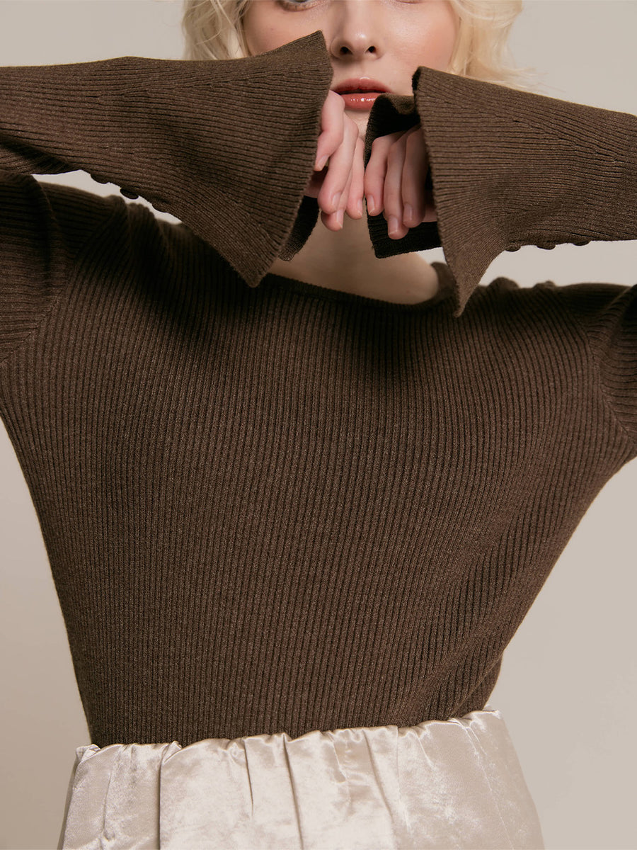【10/29 OPEN】Basic flare sleeve knit