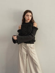 Open shoulder 3Way knit