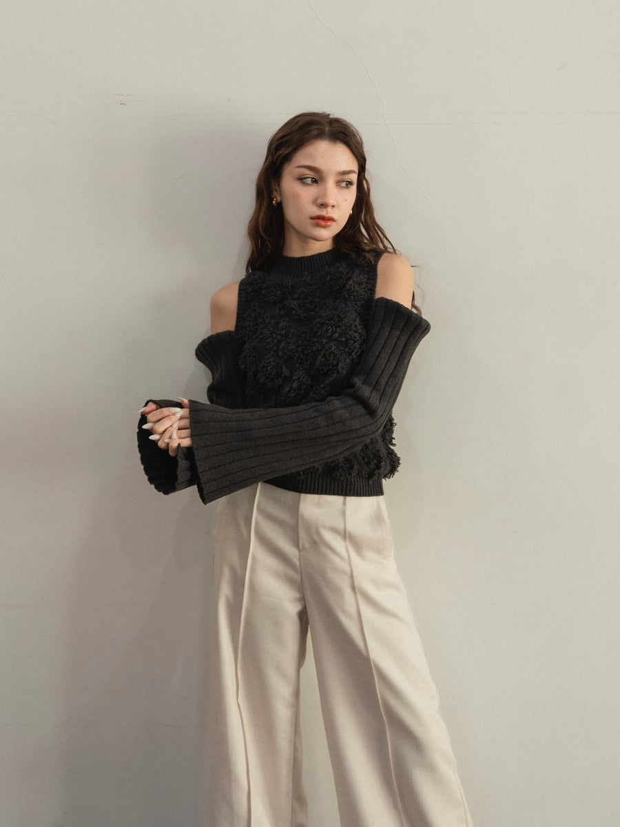 Open shoulder 3Way knit
