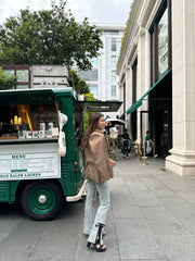 【予約販売】side slit denim ribbon pants