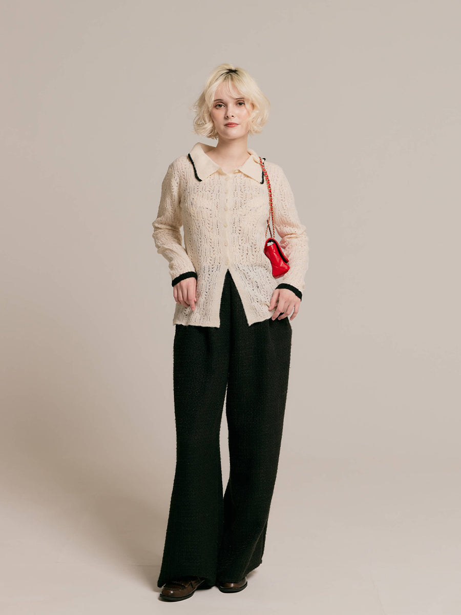 Crochet knit cardigan