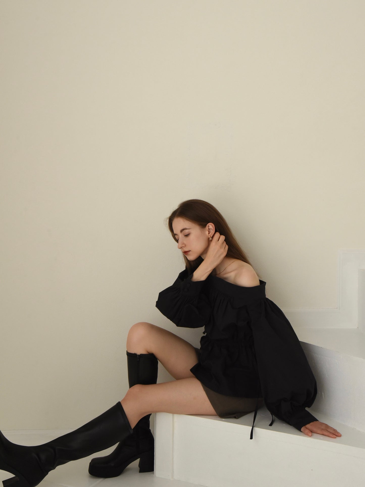 volume one shoulder blouse