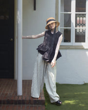 【残りわずか】Ruffled peplum blouse