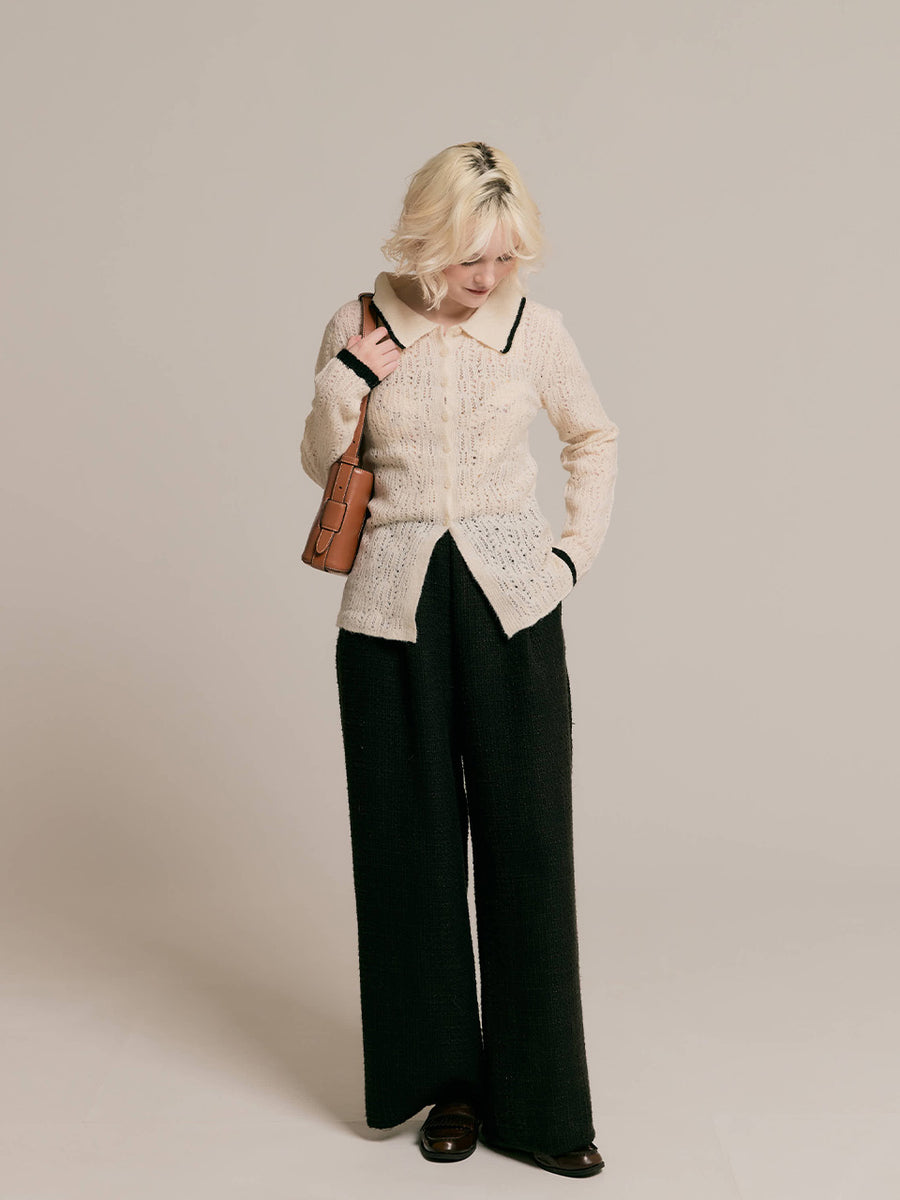 Crochet knit cardigan