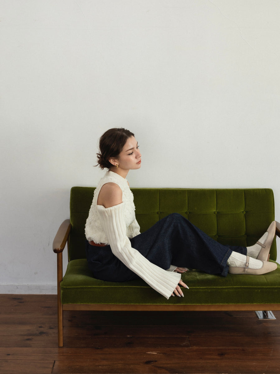 Open shoulder 3Way knit