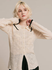 Crochet knit cardigan