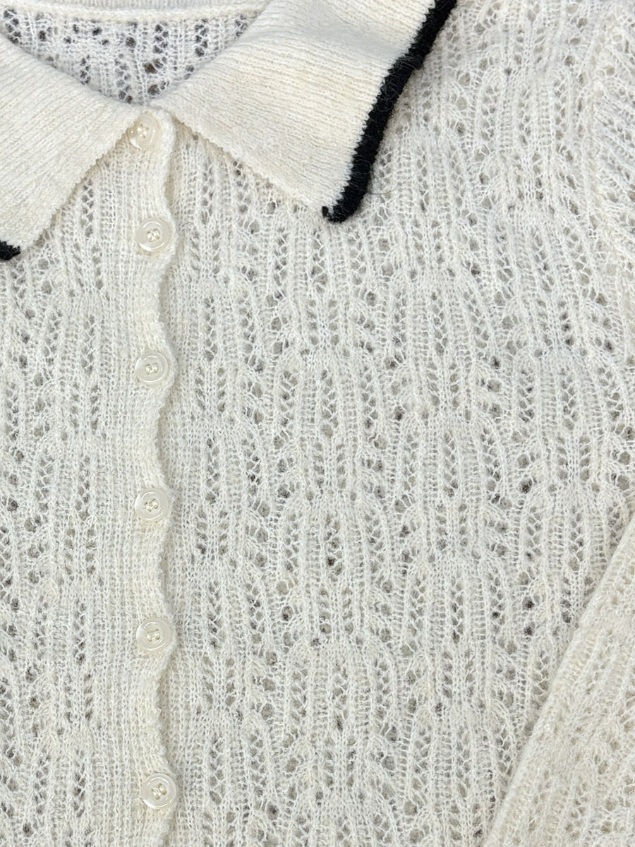 Crochet knit cardigan