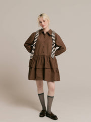 Tiered shirt dress