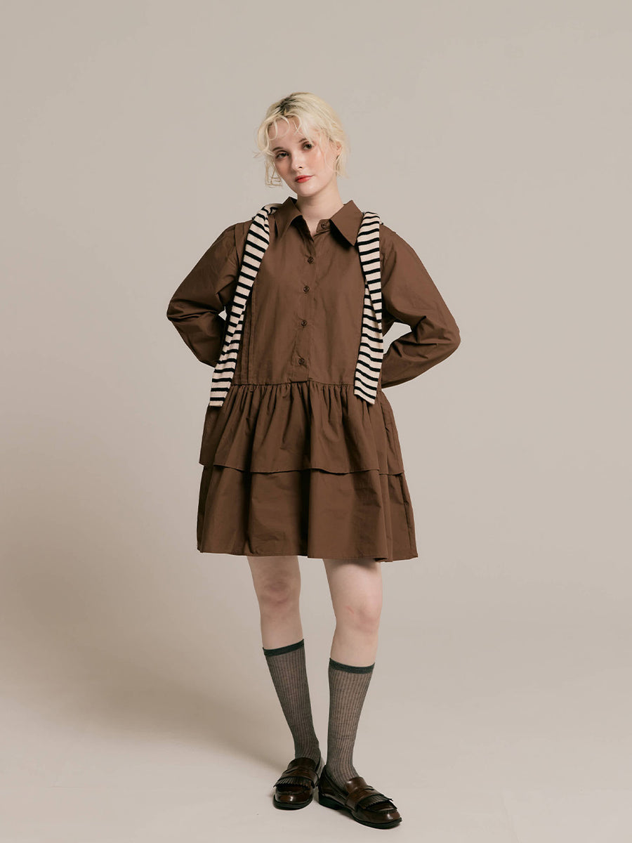 Tiered shirt dress