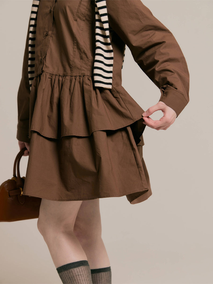 Tiered shirt dress
