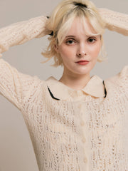 Crochet knit cardigan