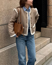fringe tweed jacket