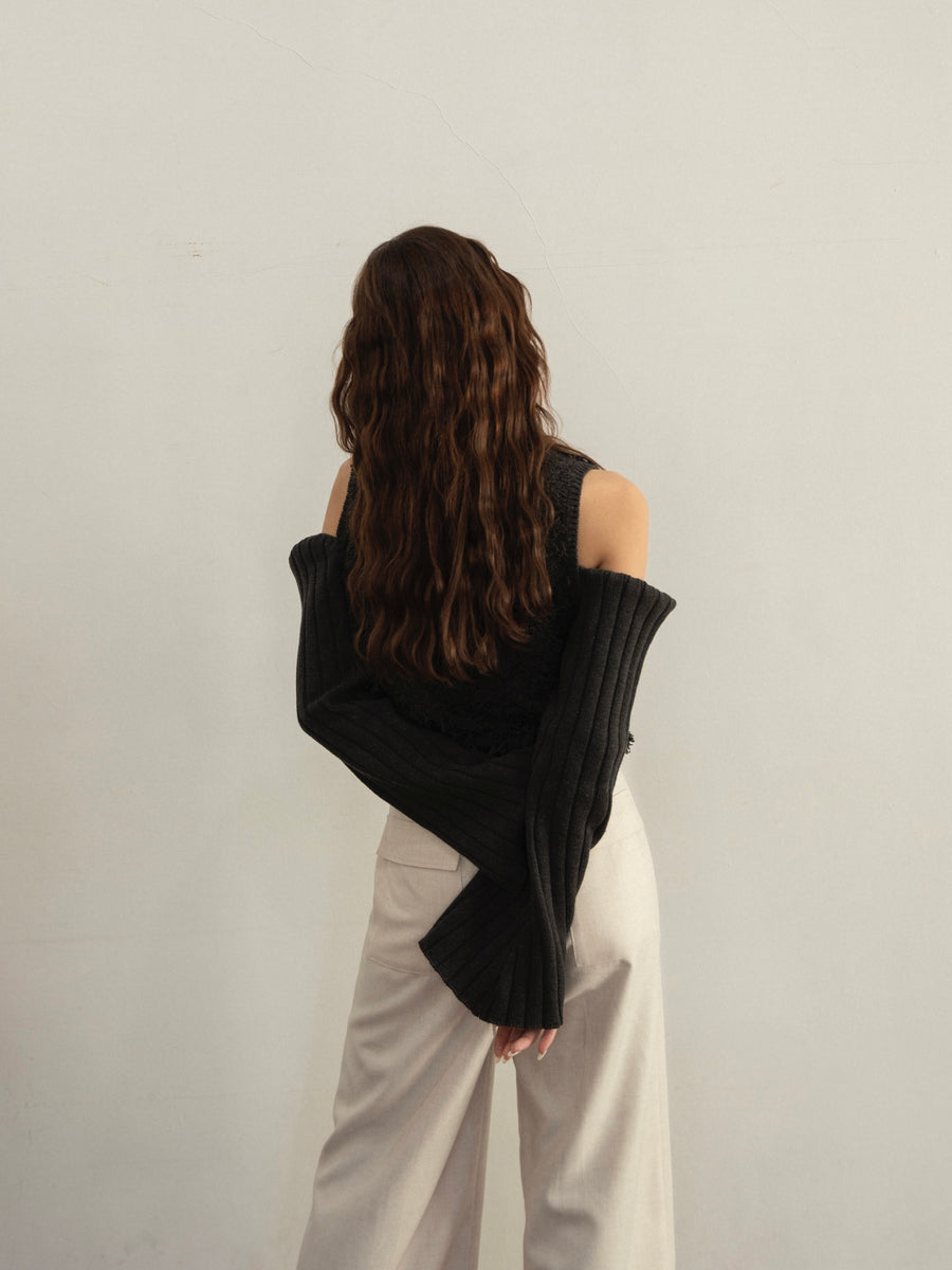 Open shoulder 3Way knit