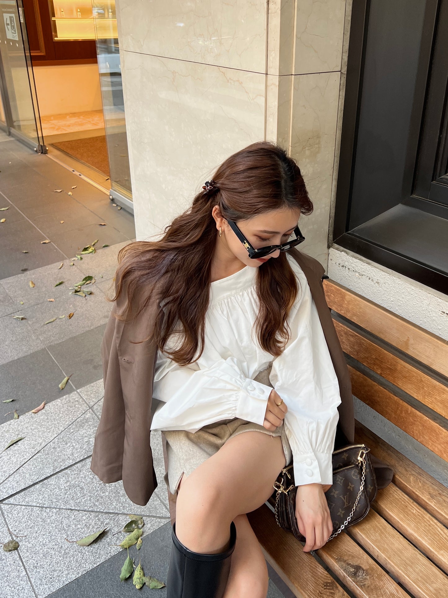 volume one shoulder blouse