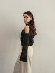Open shoulder 3Way knit