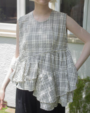 【残りわずか】Ruffled peplum blouse