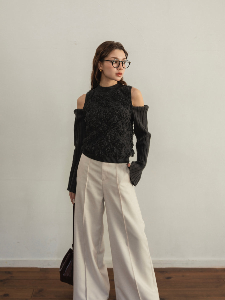 Open shoulder 3Way knit