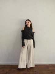 Open shoulder 3Way knit