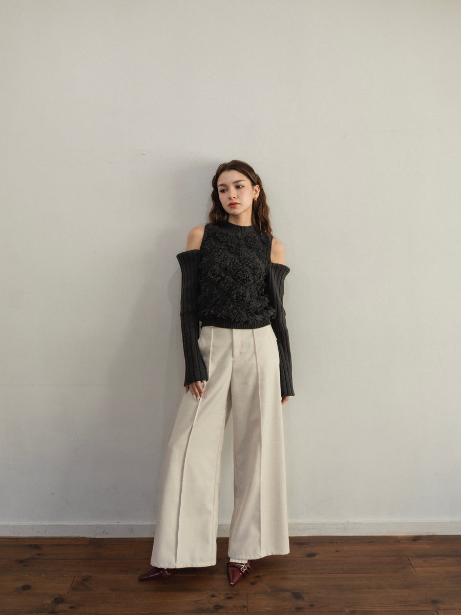 Open shoulder 3Way knit