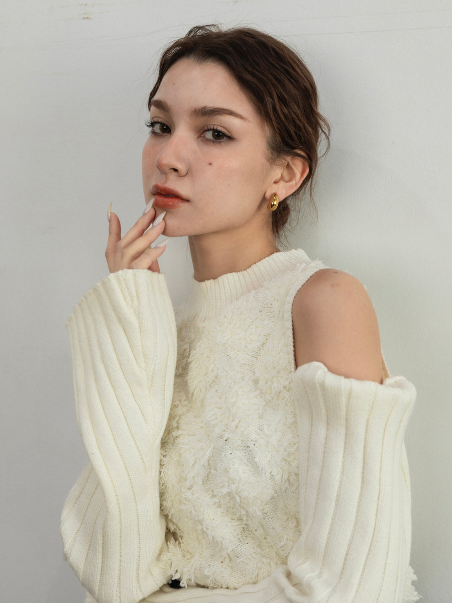 Open shoulder 3Way knit
