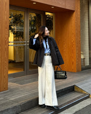 bell sleeve short trench coat