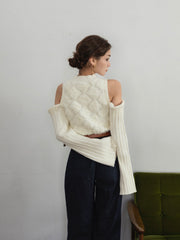Open shoulder 3Way knit