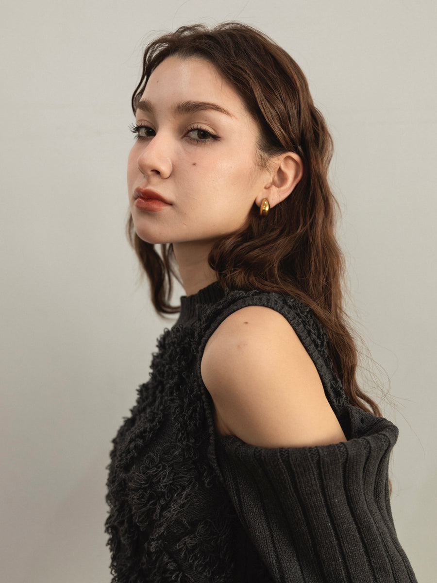 Open shoulder 3Way knit