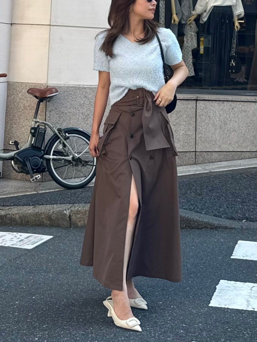 Slit trench skirt