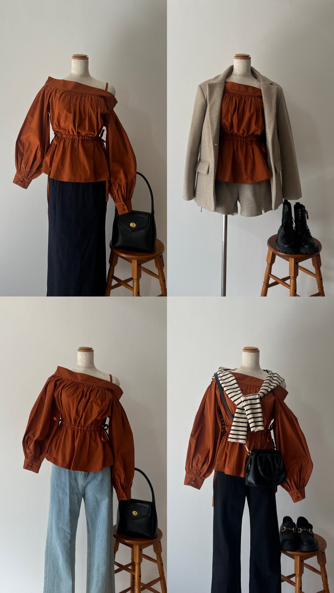 volume one shoulder blouse