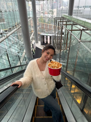 Cozy shaggy knit cardigan