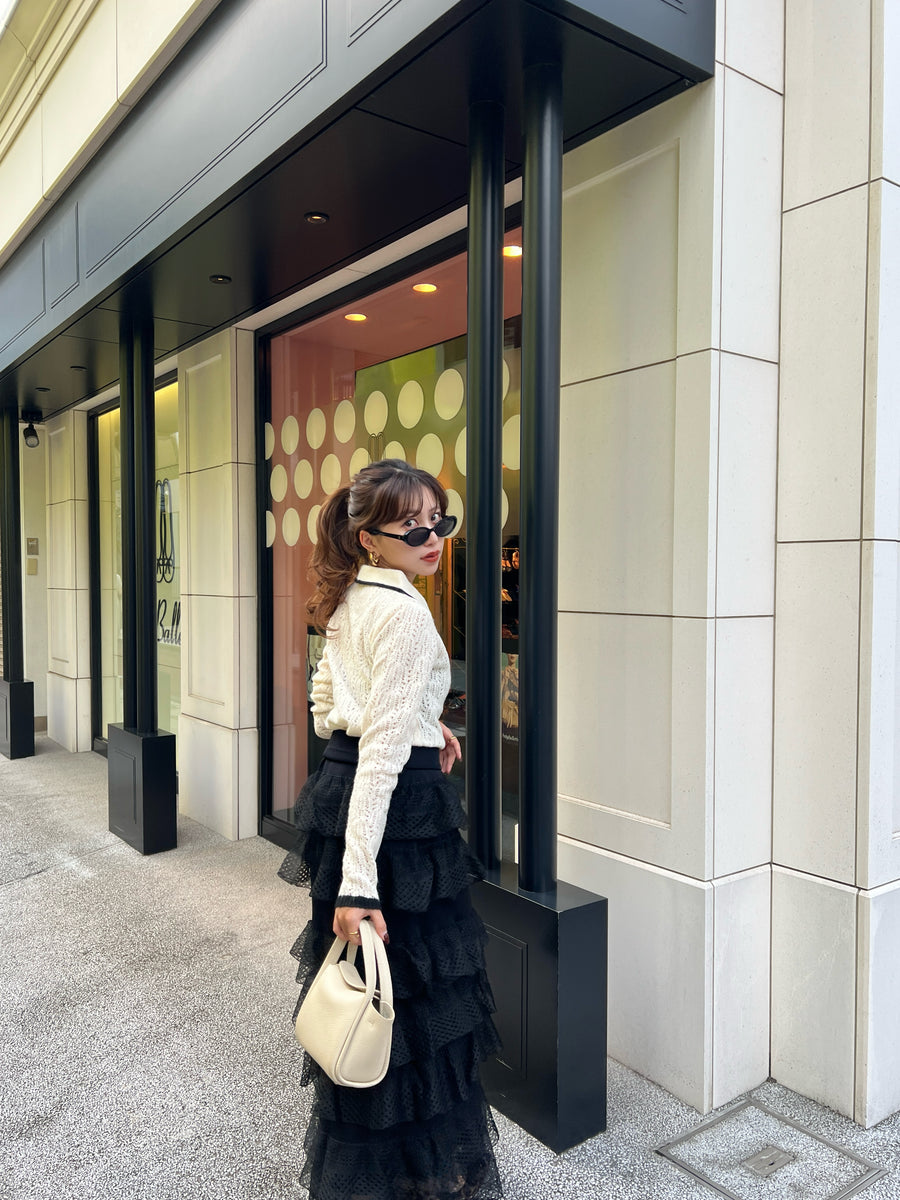 Crochet knit cardigan