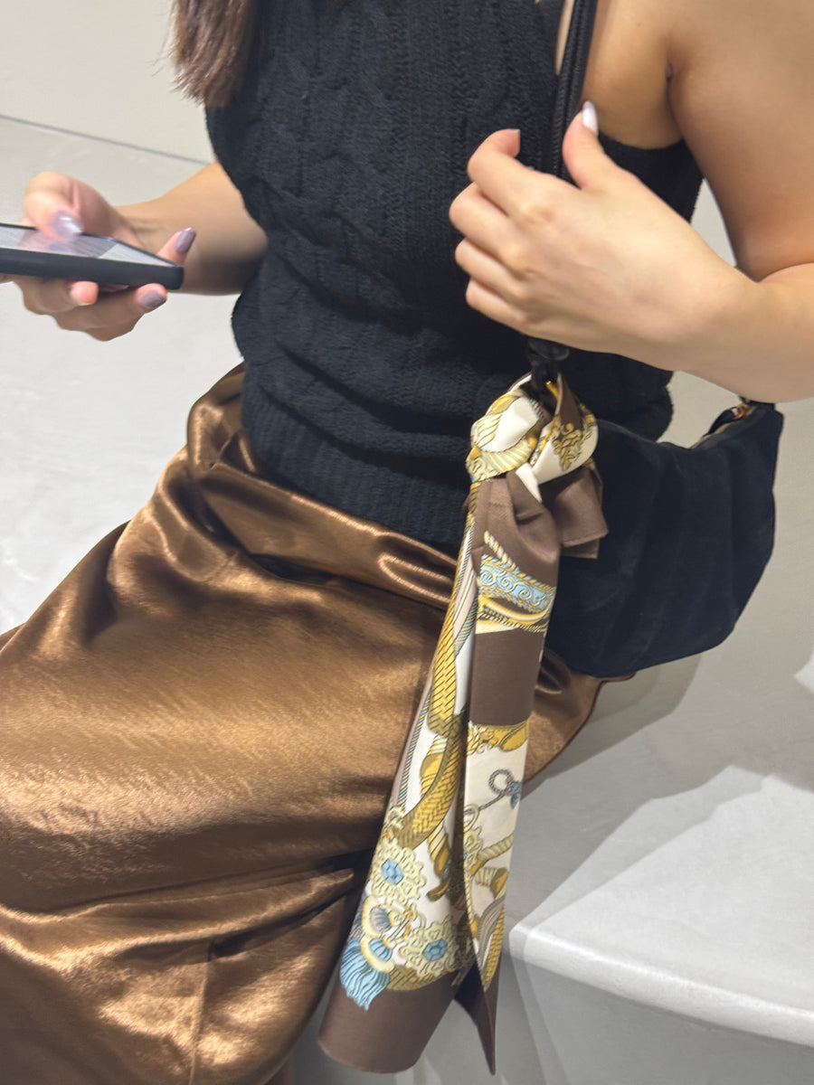 Equestrian charm scarf(2color)