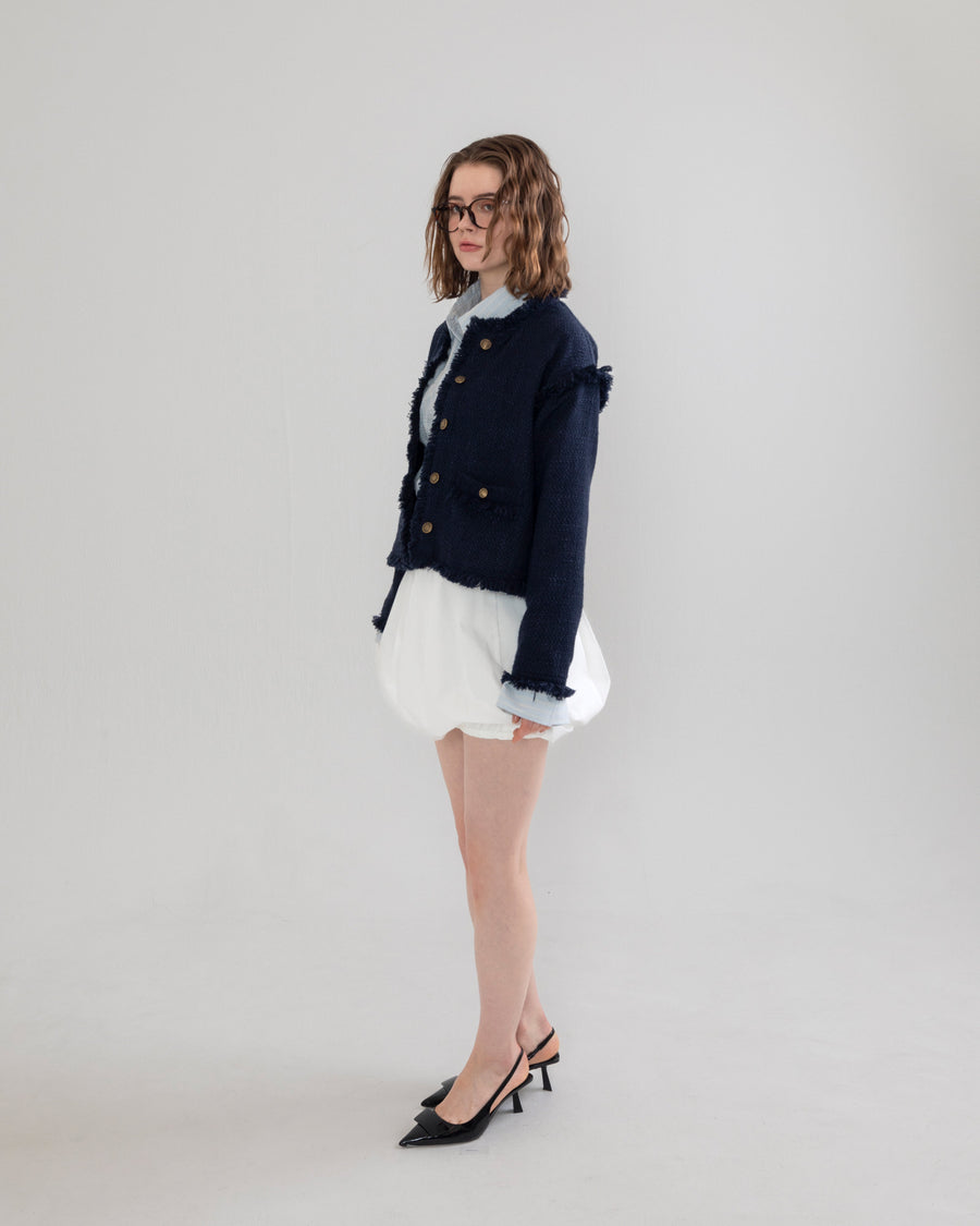 fringe tweed jacket