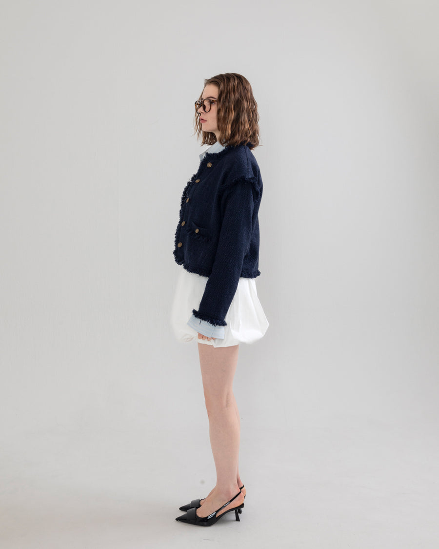 fringe tweed jacket