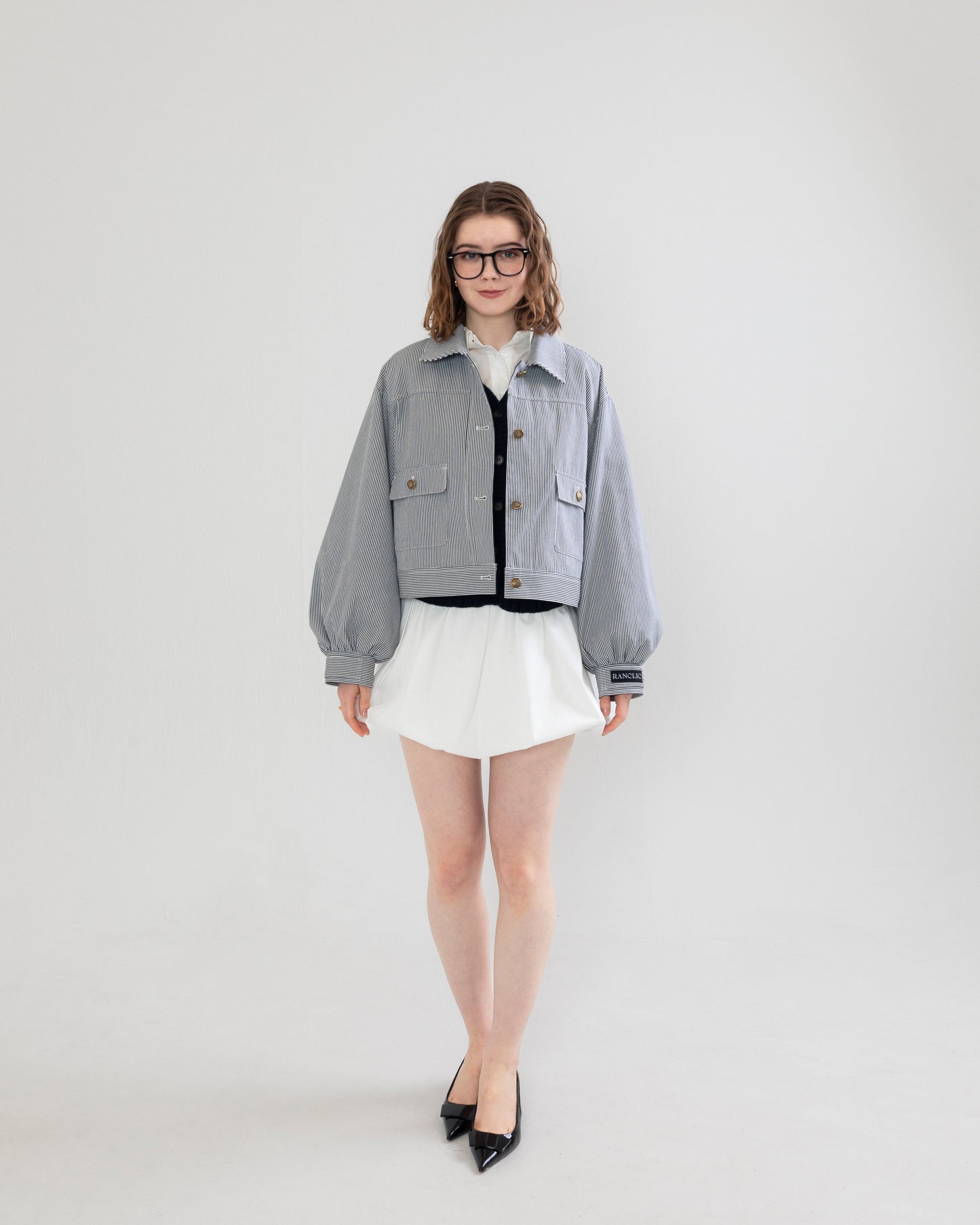 Striped gold button jacket