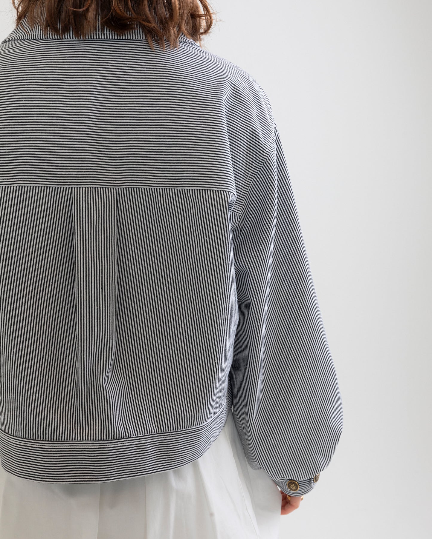 Striped gold button jacket