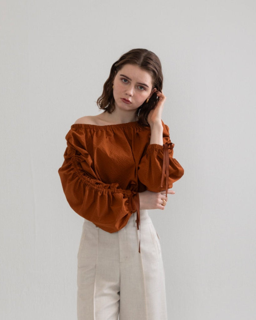 drawstring 3way blouse