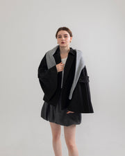 bell sleeve short trench coat