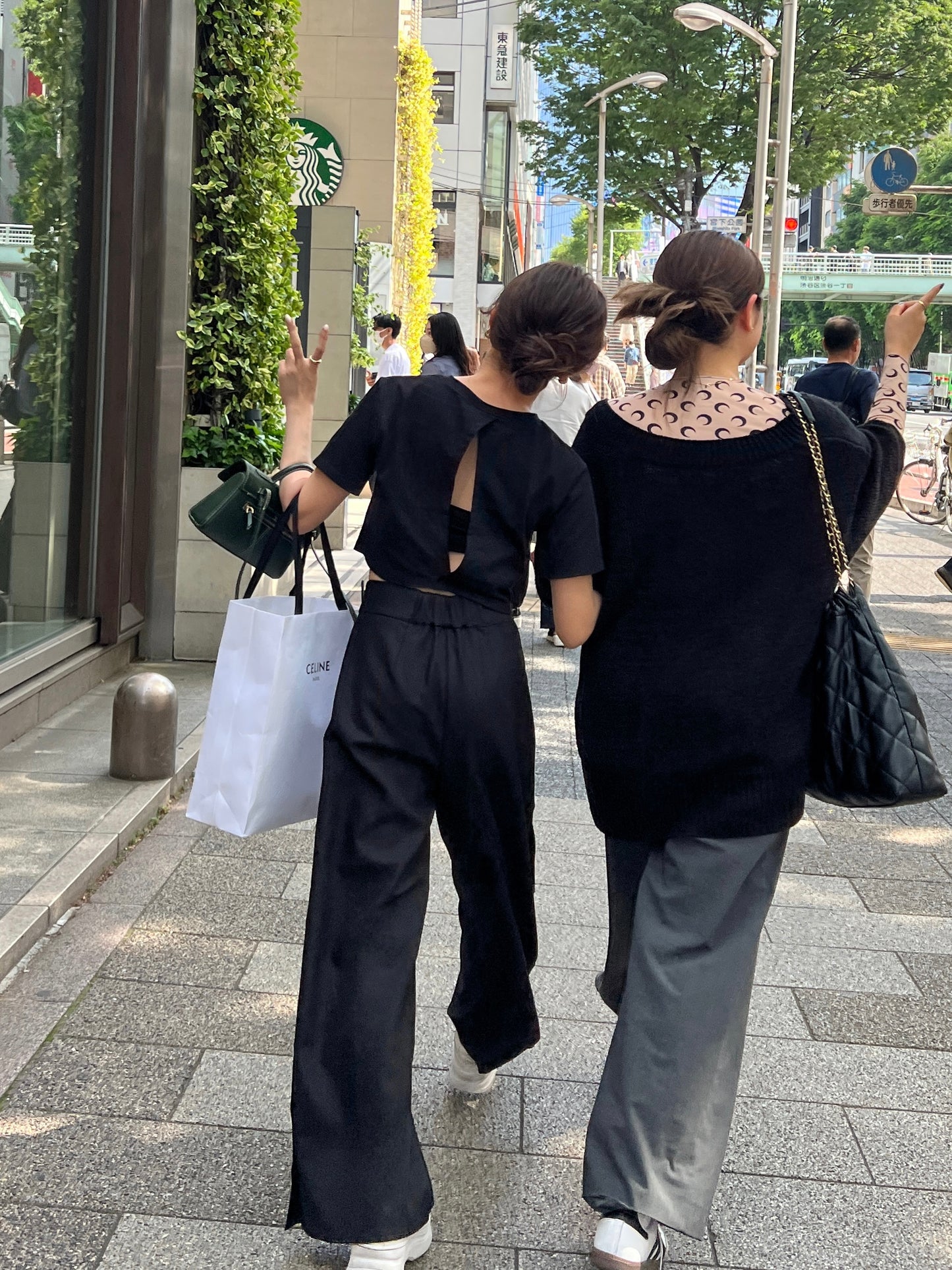 cropped back open T-shirt