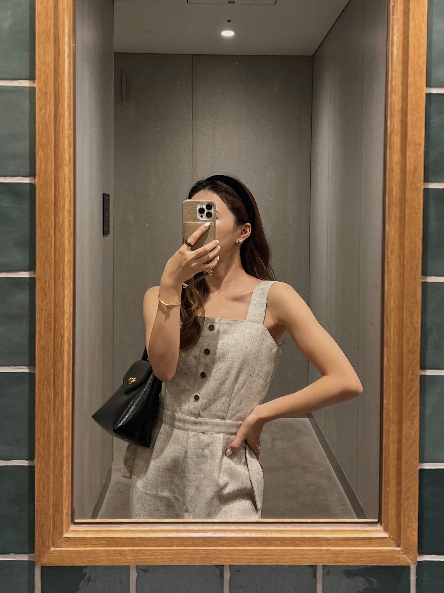 linen like back open rompers