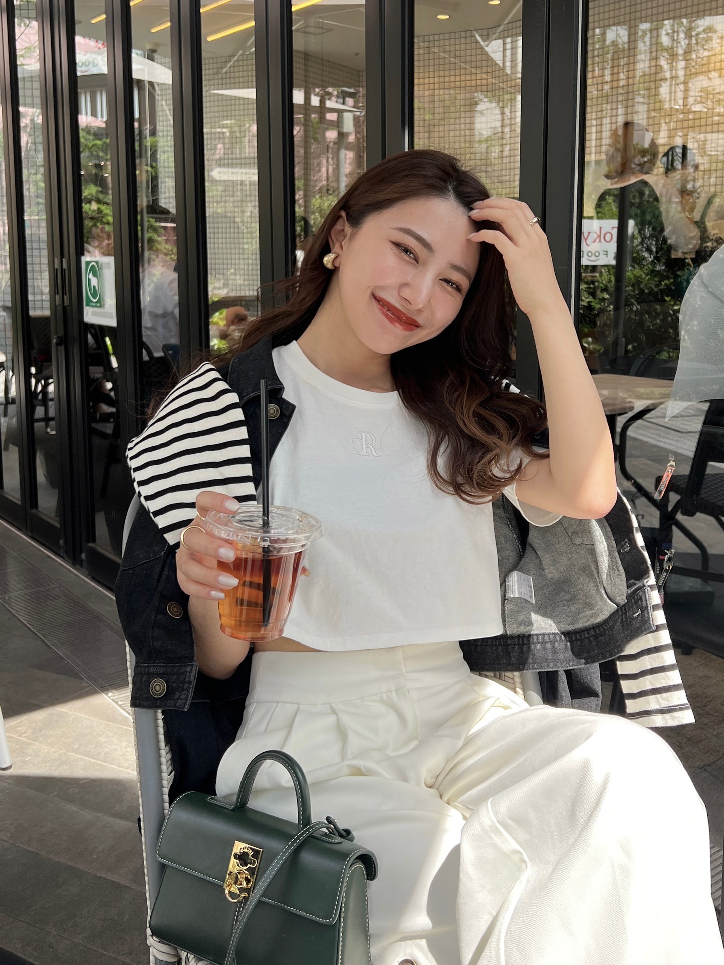 cropped back open T-shirt