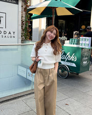 half sleeve knit polo shirts