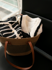 【Beige予約販売】Bicolor summer knit set up